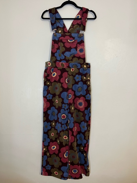 Princess Highway Pants - Floral Corduroy Overalls Cropped ModCloth x Princess Highway